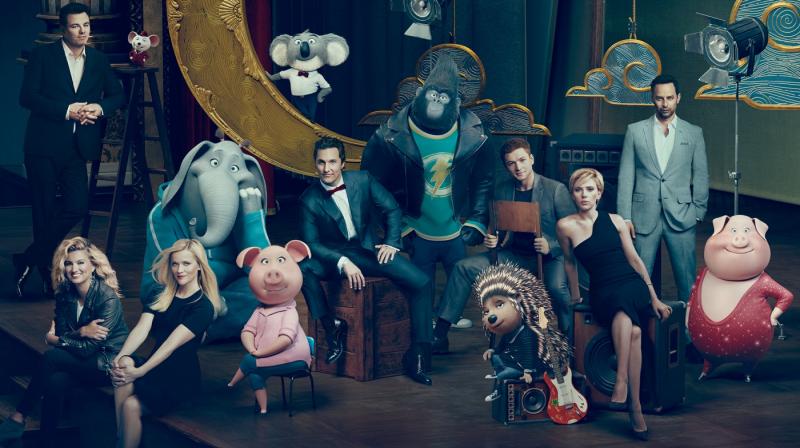 The star cast of 'Sing'. In India, the film releases this December. (Pic courtesy: Illumination Entertainment and Universal Pictures). The star cast of 'Sing'. In India, the film releases this December. (Pic courtesy: Illumination Entertainment and Universal Pictures).