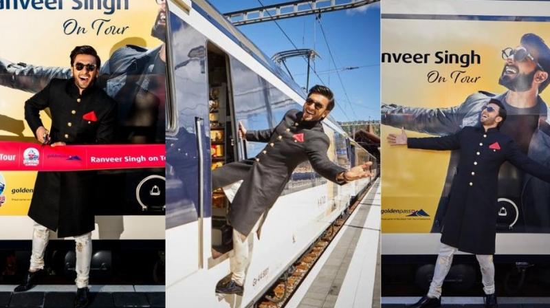 Ranveer Singh's pictures in Switzerland. (Photos: Twitter) Ranveer Singh's pictures in Switzerland. (Photos: Twitter)