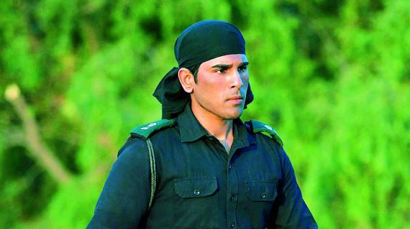 Sirish’s look as a tank commander in the film Sirish’s look as a tank commander in the film