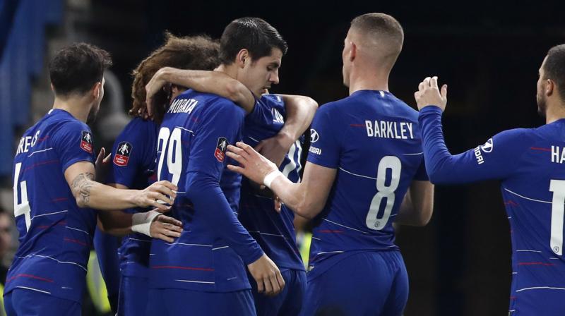 Alvaro Morata’s second-half brace was enough for Chelsea, who beat United in last year’s final, to move through. (Photo: AP) Alvaro Morata’s second-half brace was enough for Chelsea, who beat United in last year’s final, to move through. (Photo: AP)