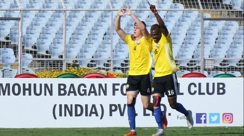 The team's sixth victory was achieved on the back of a brace by Mason Robertson, who struck in the 33rd and 74th minute. (Photo: I-League/Twitter) The team's sixth victory was achieved on the back of a brace by Mason Robertson, who struck in the 33rd and 74th minute. (Photo: I-League/Twitter)