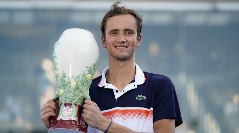 Russian Daniil Medvedev survived cramps and tantrum where he cracked a racquet to clinch his first Masters 1000 title on Sunday. (Photo: AP) Russian Daniil Medvedev survived cramps and tantrum where he cracked a racquet to clinch his first Masters 1000 title on Sunday. (Photo: AP)
