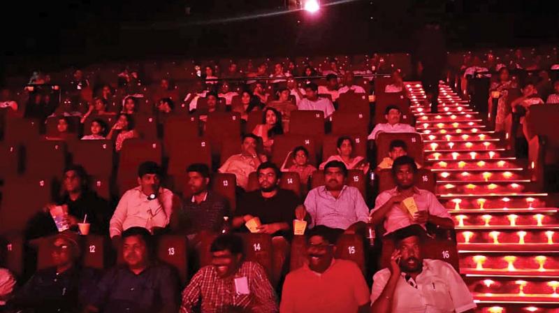 Sparse crowd in a cinema hall in Coimbatore. (Image: DC) Sparse crowd in a cinema hall in Coimbatore. (Image: DC)