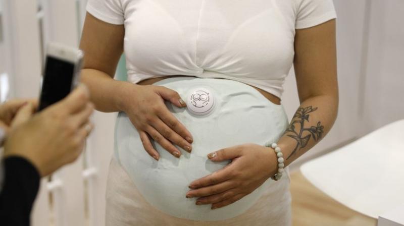 Owlet plans to sell a wearable device that sits over a woman’s pregnant belly and tracks fetal heartbeats. Owlet plans to sell a wearable device that sits over a woman’s pregnant belly and tracks fetal heartbeats.