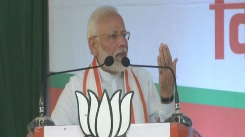 Addressing an election rally at Sakoli, the Prime Minister said the work is being done with a larger vision for farmers. (Photo: ANI) Addressing an election rally at Sakoli, the Prime Minister said the work is being done with a larger vision for farmers. (Photo: ANI)
