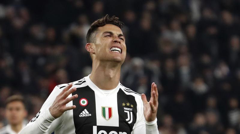 Ronaldo celebrated at the final whistle by mimicking Simeone's gesture. (Photo: AP) Ronaldo celebrated at the final whistle by mimicking Simeone's gesture. (Photo: AP)