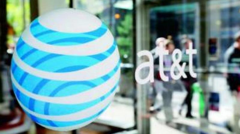 AT&T logo. AT&T logo.