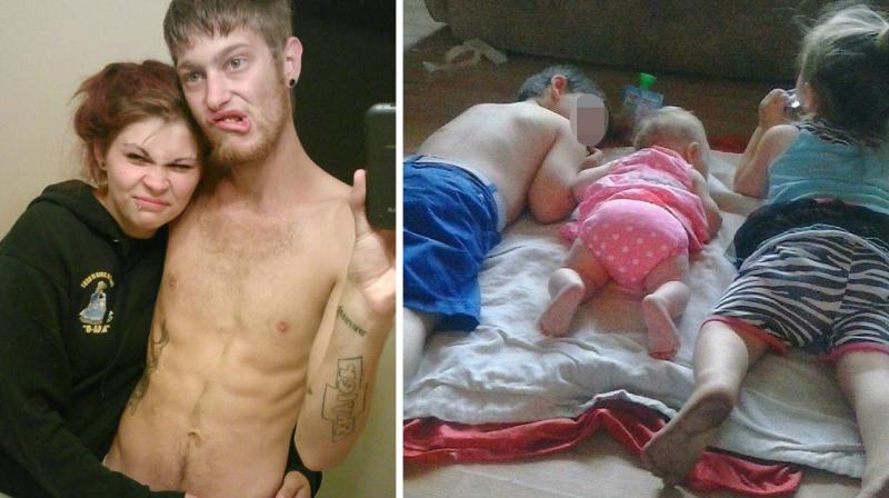 The woman identified as Ashlee Hutt injected her three children with drugs at their family home in Spanaway, Washington. The woman identified as Ashlee Hutt injected her three children with drugs at their family home in Spanaway, Washington.