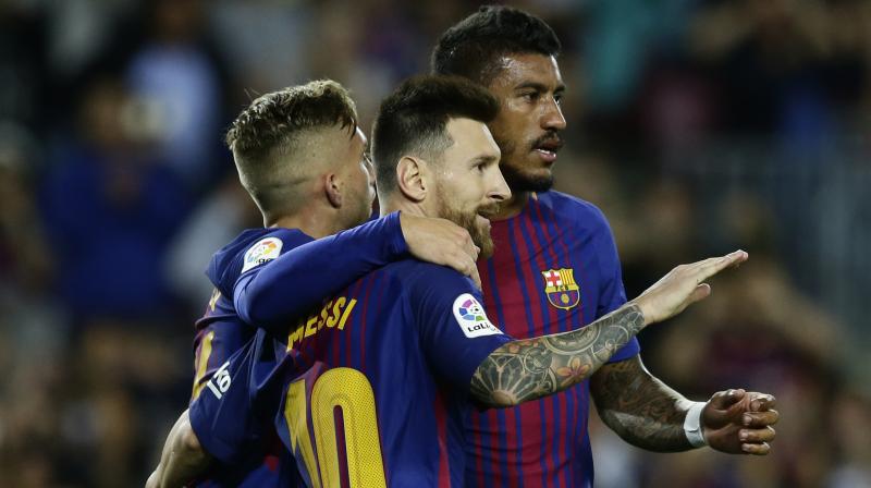 Lionel Messi struck four goals as Barcelona romped to a 6-1 win over Eibar to extend their lead at the top of La Liga. (Photo: AP) Lionel Messi struck four goals as Barcelona romped to a 6-1 win over Eibar to extend their lead at the top of La Liga. (Photo: AP)