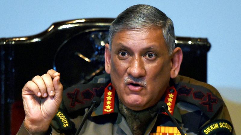 Army Chief Gen Bipin Rawat gestures during the Army's annual press conference in New Delhi. (Photo: PTI) Army Chief Gen Bipin Rawat gestures during the Army's annual press conference in New Delhi. (Photo: PTI)