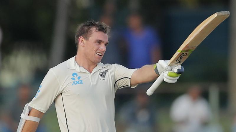 A sparkling century by Tom Latham powered New Zealand’s first innings reply after Sri Lanka posted 244 on day three of the rain-hit second Test in Colombo on Saturday. Latham, on 111, put together an unbeaten 70-run stand with BJ Watling, on 25, to thwart the Sri Lankan bowling attack that had made early inroads into the Kiwi batting. (Photo:AP/PTI) A sparkling century by Tom Latham powered New Zealand’s first innings reply after Sri Lanka posted 244 on day three of the rain-hit second Test in Colombo on Saturday. Latham, on 111, put together an unbeaten 70-run stand with BJ Watling, on 25, to thwart the Sri Lankan bowling attack that had made early inroads into the Kiwi batting. (Photo:AP/PTI)