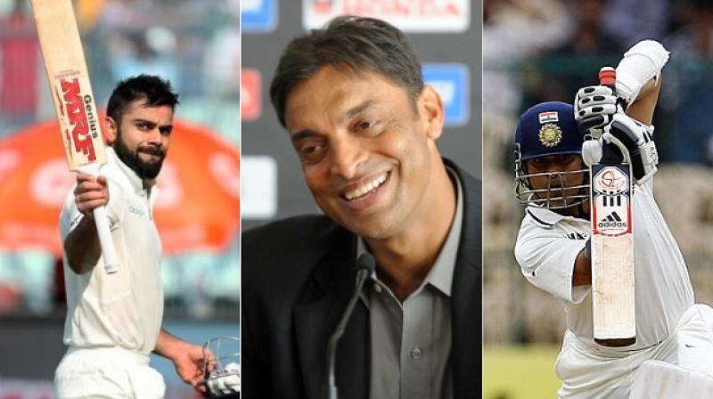 Shoaib Akhtar believes that Virat Kohli can break Sachin Tendulkar's record of 100 international centuries. (Photo: BCCI / AFP/ AP) Shoaib Akhtar believes that Virat Kohli can break Sachin Tendulkar's record of 100 international centuries. (Photo: BCCI / AFP/ AP)
