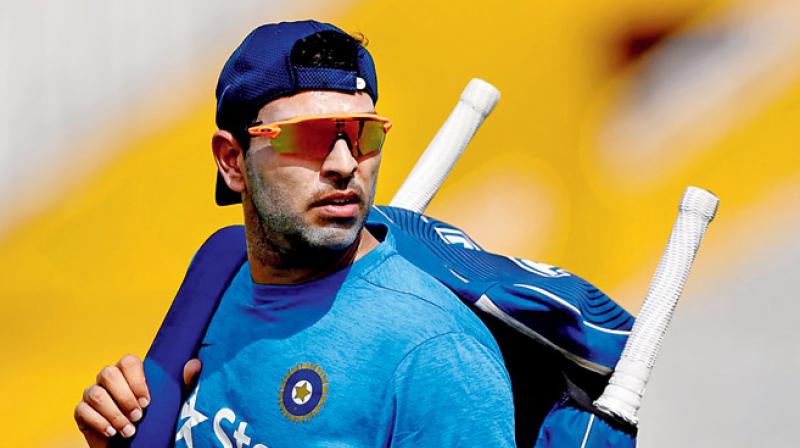 A comeback in the Indian team is also necessary for Yuvraj as he is expected to be back in the IPL auction pool and for franchises, India discards are not the priority options.(Photo: AFP) A comeback in the Indian team is also necessary for Yuvraj as he is expected to be back in the IPL auction pool and for franchises, India discards are not the priority options.(Photo: AFP)