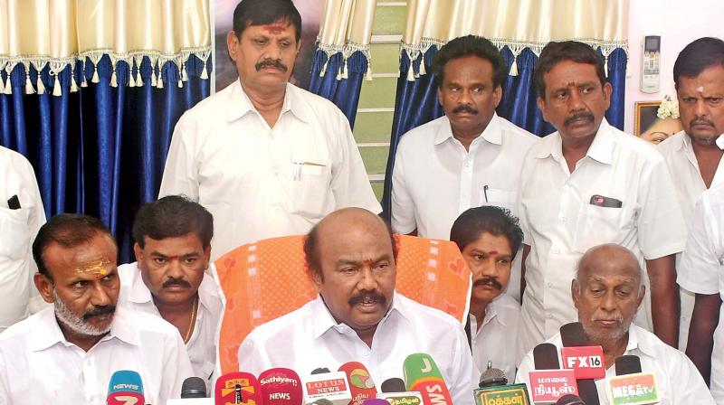 MLA of Madurai North constituency V.V. Rajan Chellappa addresses the media persons in Madurai on Saturday. (Photo: DC) MLA of Madurai North constituency V.V. Rajan Chellappa addresses the media persons in Madurai on Saturday. (Photo: DC)