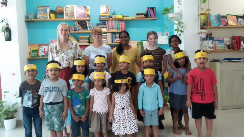 The workshop, ‘A basketful of mango stories’, according to Smitha was a mango-story treat for the kids. The workshop, ‘A basketful of mango stories’, according to Smitha was a mango-story treat for the kids.