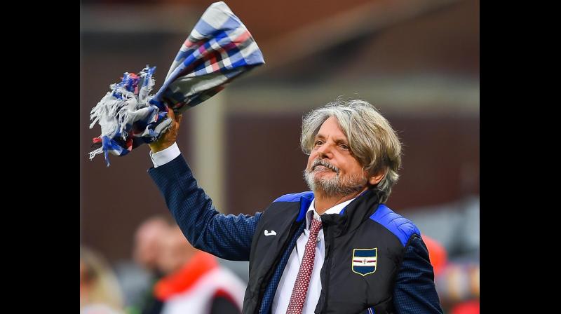 Sampdoria's president Marco Ferrero. AP Photo Sampdoria's president Marco Ferrero. AP Photo