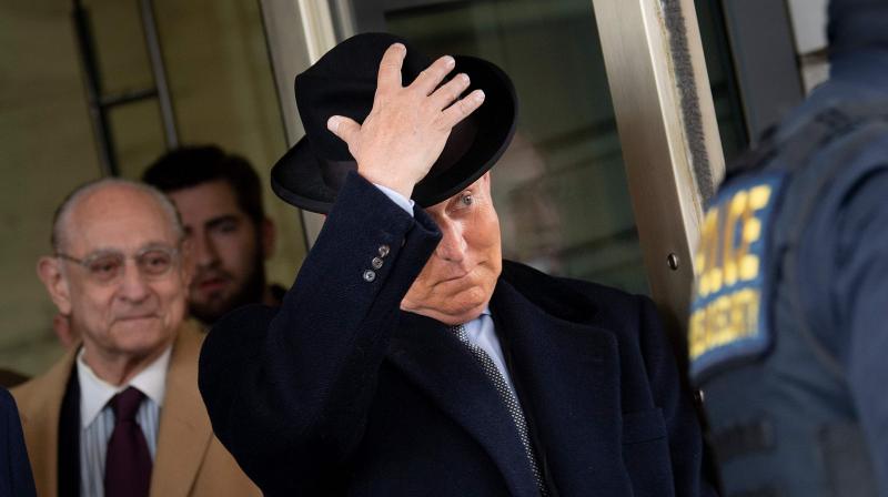 Roger Stone leaves Federal Court after a sentencing hearing in Washington, DC. (AFP) Roger Stone leaves Federal Court after a sentencing hearing in Washington, DC. (AFP)