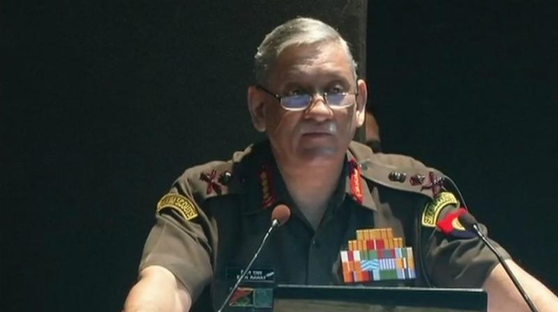 The contested sovereignty of maritime territories pose a major challenge in East Asia and the South China Sea and these disputed maritime boundaries are threatening international waters, Gen Rawat said. (Photo: ANI | Twitter) The contested sovereignty of maritime territories pose a major challenge in East Asia and the South China Sea and these disputed maritime boundaries are threatening international waters, Gen Rawat said. (Photo: ANI | Twitter)