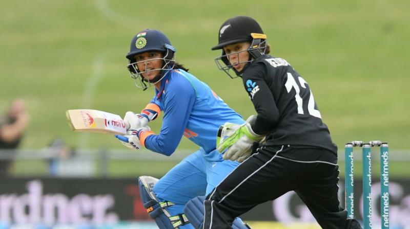 Mandhana, who had scored 58 and 36 in the first two matches, continued her red-hot form by notching up her eight T20I fifty and second of the series as she dominated against New Zealand bowlers yet again. (Photo: BCCI) Mandhana, who had scored 58 and 36 in the first two matches, continued her red-hot form by notching up her eight T20I fifty and second of the series as she dominated against New Zealand bowlers yet again. (Photo: BCCI)