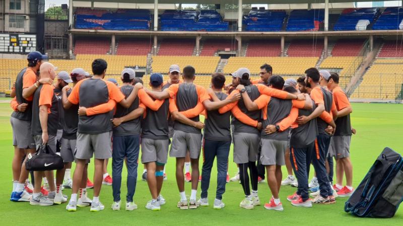 During the day's optional practice, senior openers Shikhar Dhawan and Murali Vijay were rested while both Rahul and Karun sweated it out at the NCA nets. (Photo: Twitter / BCCI) During the day's optional practice, senior openers Shikhar Dhawan and Murali Vijay were rested while both Rahul and Karun sweated it out at the NCA nets. (Photo: Twitter / BCCI)