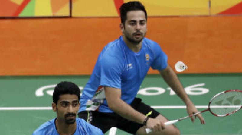 Third seeds Manu and Sumeeth failed to put up a fight against Korean combo of Kim Won Ho and Seung Jae Seo, losing 12-21 15-21 within half an hour. (Photo: AP) Third seeds Manu and Sumeeth failed to put up a fight against Korean combo of Kim Won Ho and Seung Jae Seo, losing 12-21 15-21 within half an hour. (Photo: AP)