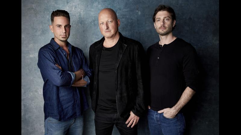(From left) Wade Robson, director Dan Reed and James Safechuck pose for a portrait to promote the film "Leaving Neverland" at the Salesforce Music Lodge during the Sundance Film Festival in Park City, Utah. (Photo: AP) (From left) Wade Robson, director Dan Reed and James Safechuck pose for a portrait to promote the film "Leaving Neverland" at the Salesforce Music Lodge during the Sundance Film Festival in Park City, Utah. (Photo: AP)