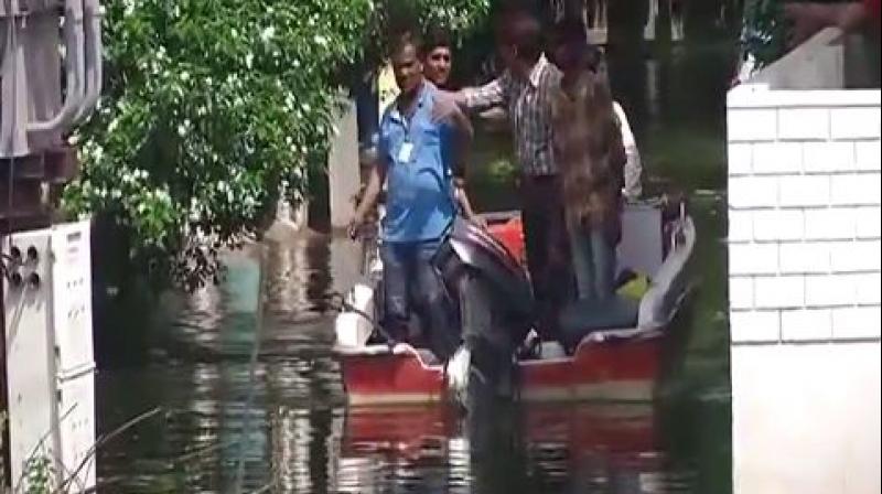 Ramchadrapuram received the highest rainfall on Monday, followed by Trimulgherry and Alwal. (Photo: Screengrab/ANI) Ramchadrapuram received the highest rainfall on Monday, followed by Trimulgherry and Alwal. (Photo: Screengrab/ANI)