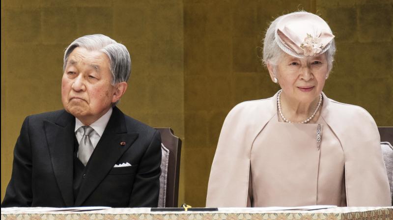 Japan's Emperor Akihito attended a ceremony on Sunday to mark the 30th year of his reign (Photo:AP) Japan's Emperor Akihito attended a ceremony on Sunday to mark the 30th year of his reign (Photo:AP)