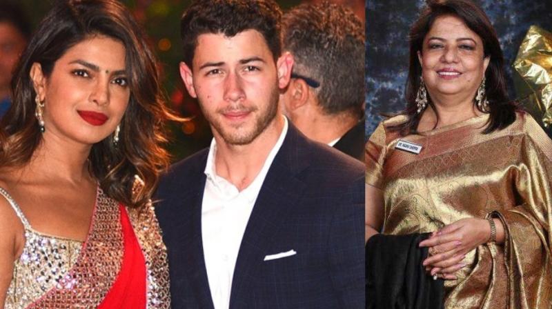 Priyanka Chopra’s Madhu Chopra mother met Nick Jonas during his recent India visit. Priyanka Chopra’s Madhu Chopra mother met Nick Jonas during his recent India visit.