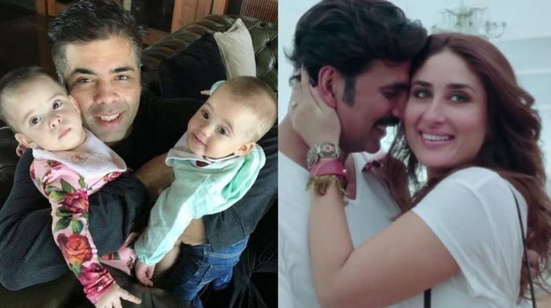 Karan Johar with his kids Roohi and Yash; Akshay Kumar and Kareena Kapoor Khan. Karan Johar with his kids Roohi and Yash; Akshay Kumar and Kareena Kapoor Khan.
