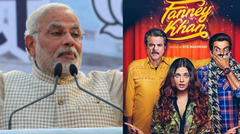Narendra Modi; ‘Fanney Khan’ poster. Narendra Modi; ‘Fanney Khan’ poster.