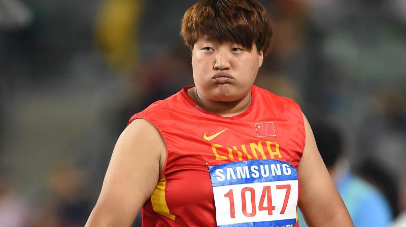 Chinas two-time world shot put champion Gong Lijiao. AFP Photo