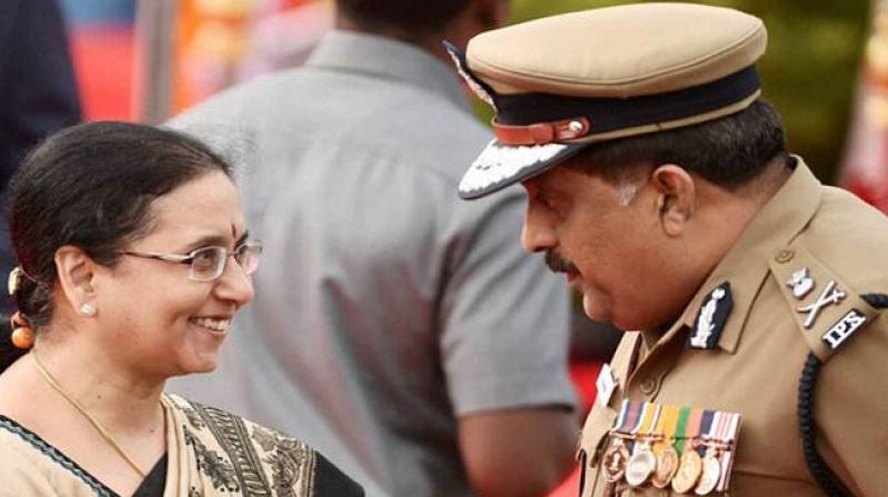 Chennai Police Commissioner S. George with Tamil Nadu Chief Secretary Girija Vaidyanathan. (Photo: PTI/File) Chennai Police Commissioner S. George with Tamil Nadu Chief Secretary Girija Vaidyanathan. (Photo: PTI/File)