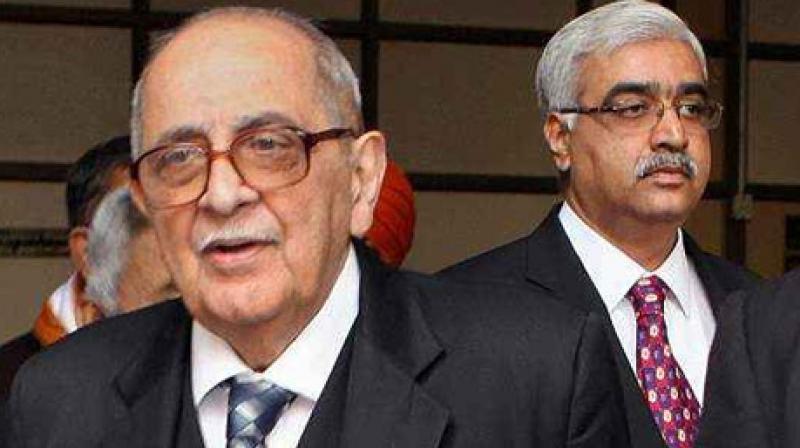 Eminent jurist Fali S Nariman (L). (Photo: PTI/File) Eminent jurist Fali S Nariman (L). (Photo: PTI/File)
