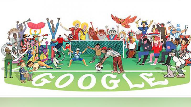 The doodle was created by 32 artists from different countries. The doodle was created by 32 artists from different countries.