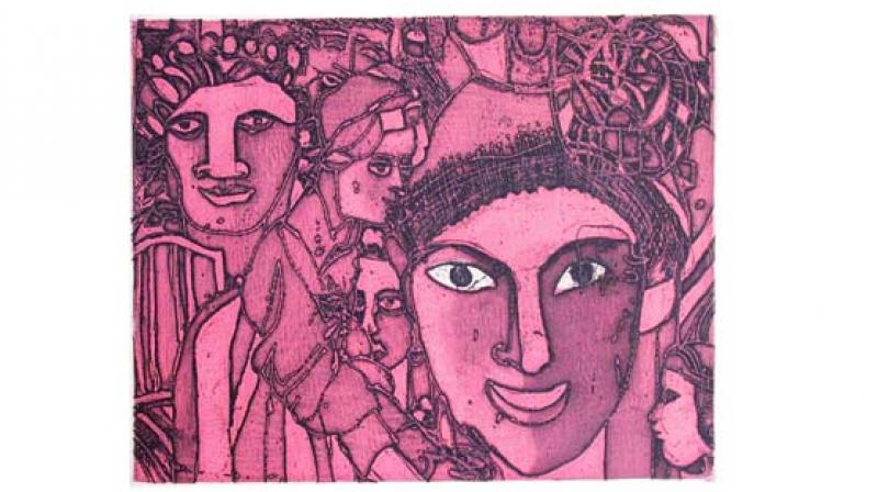 inner dialogue: Nandini Goud’s works are embedded with multiple images and portraits woven together in a seemingly random harmony inner dialogue: Nandini Goud’s works are embedded with multiple images and portraits woven together in a seemingly random harmony