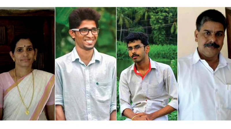(From left to right) Valsala, Nidhin, Ranjith, Ramanarayanan. (From left to right) Valsala, Nidhin, Ranjith, Ramanarayanan.