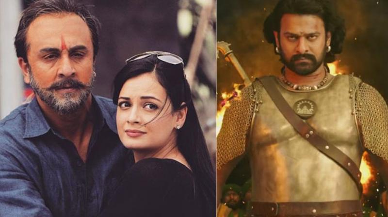 Stills from ‘Sanju’ and ‘Baahubali: The Conclusion.’ Stills from ‘Sanju’ and ‘Baahubali: The Conclusion.’