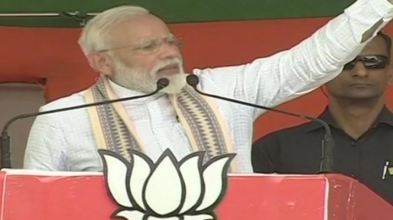 'All those who are running factories of terror are in the cross heirs of this chowkidar,' Modi stated. (Photo: ANI) 'All those who are running factories of terror are in the cross heirs of this chowkidar,' Modi stated. (Photo: ANI)