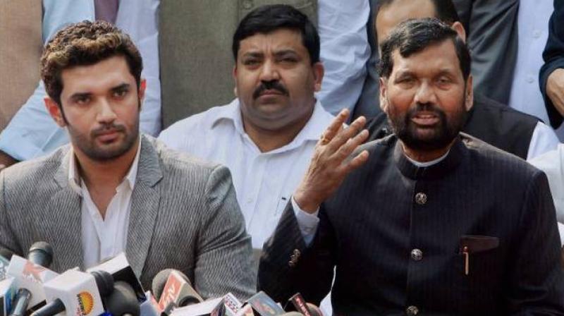 Chirag Paswan, son of Ram Vial Paswan, said patience of many within the LJP is running thin as circumstances raising concerns of the Dalits and tribals have emerged of late. (Photo: File | PTI) Chirag Paswan, son of Ram Vial Paswan, said patience of many within the LJP is running thin as circumstances raising concerns of the Dalits and tribals have emerged of late. (Photo: File | PTI)