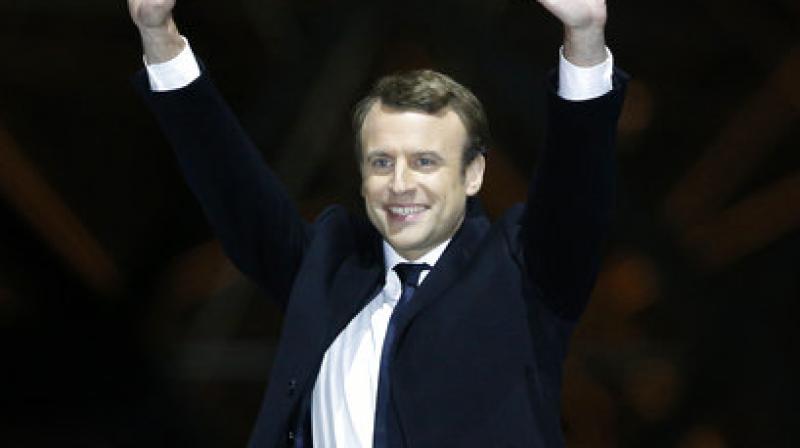 Macron made a plea for national unity in a speech to thousands of supporters celebrating his win in France's presidential election on Sunday. (Photo: AP) Macron made a plea for national unity in a speech to thousands of supporters celebrating his win in France's presidential election on Sunday. (Photo: AP)