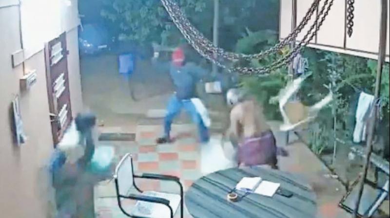 CCTV footage shows couple fighting off the robbers at their farmhouse near Tirunelveli two months ago. CCTV footage shows couple fighting off the robbers at their farmhouse near Tirunelveli two months ago.