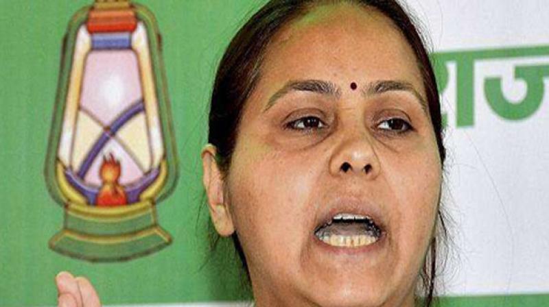 Rashtriya Janata Dal chief Lalu Prasad's MP daughter Misa Bharti. (Photo: PTI) Rashtriya Janata Dal chief Lalu Prasad's MP daughter Misa Bharti. (Photo: PTI)