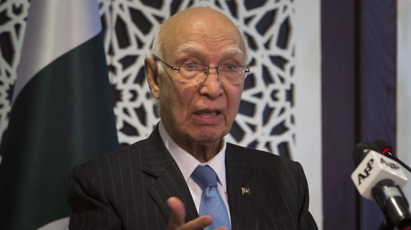 Pakistan's adviser on foreign affairs Sartaj Aziz. (Photo: AP) Pakistan's adviser on foreign affairs Sartaj Aziz. (Photo: AP)