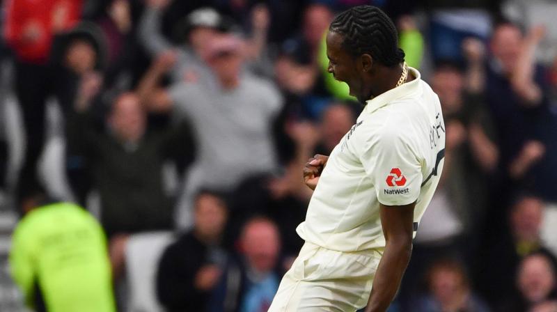 Jofra Archer's impeccable spell helped his side bowl Australia out for just 179 in their first inning. (Photo:AFP) Jofra Archer's impeccable spell helped his side bowl Australia out for just 179 in their first inning. (Photo:AFP)