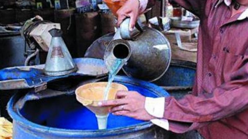 Telangana government has halved the kerosene quota to PDS beneficiaries in municipal corporations and municipalities Telangana government has halved the kerosene quota to PDS beneficiaries in municipal corporations and municipalities