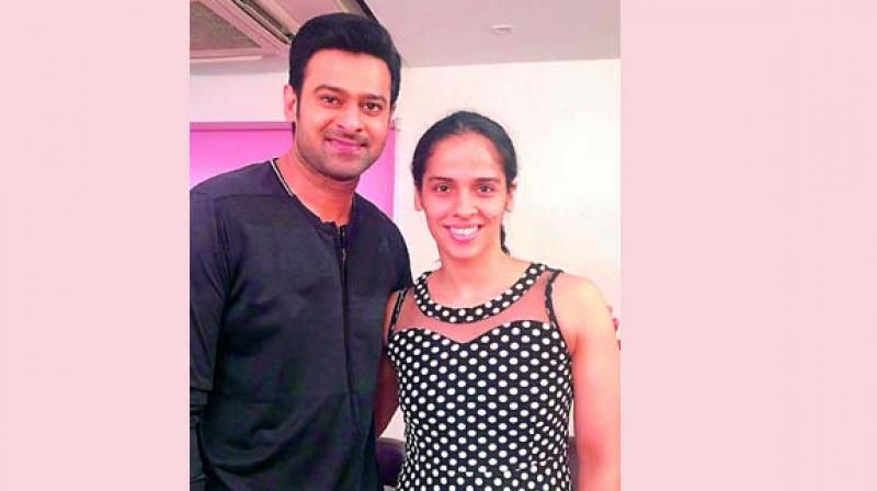 Prabhas and Saina Nehwal Prabhas and Saina Nehwal