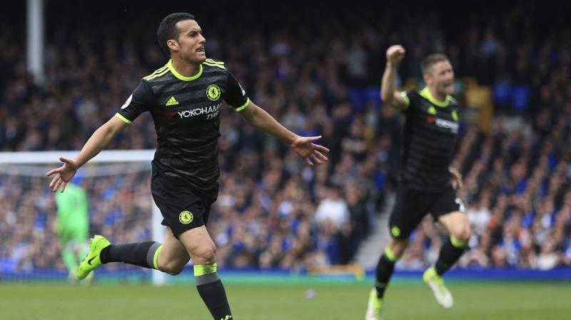 Pedro scored with a header in extra time for Chelsea to advance to the FA Cup semifinals with a 2-1 win at Leicester on Sunday. (Photo: AP) Pedro scored with a header in extra time for Chelsea to advance to the FA Cup semifinals with a 2-1 win at Leicester on Sunday. (Photo: AP)