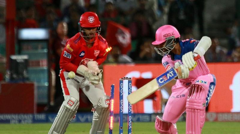 Rajasthan looked steady at 108-1 while chasing 185 before the controversial dismissal. (Photo: BCCI) Rajasthan looked steady at 108-1 while chasing 185 before the controversial dismissal. (Photo: BCCI)