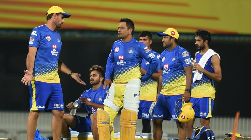 The Indian team management has slotted Mahendra Singh Dhoni as a potential number five in their line-up moving into the World Cup but at Chennai Super Kings, their skipper will be batting a notch higher at No 4, said coach Stephen Fleming. (Photo: PTI) The Indian team management has slotted Mahendra Singh Dhoni as a potential number five in their line-up moving into the World Cup but at Chennai Super Kings, their skipper will be batting a notch higher at No 4, said coach Stephen Fleming. (Photo: PTI)